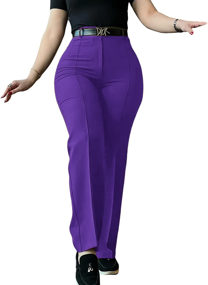 Work Pants for Women High Waist Straight Leg Work Pants Business Casual Trousers