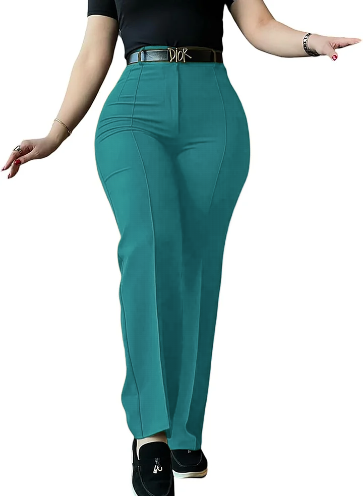 Work Pants for Women High Waist Straight Leg Work Pants Business Casual Trousers